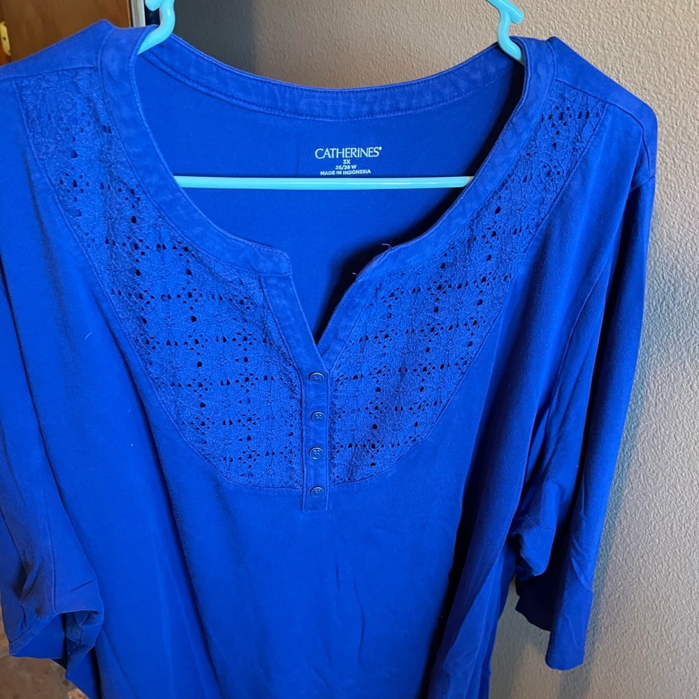 3/4 sleeve top 3x